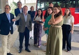 Visita del consejero, esta mañana, a Don Benito.