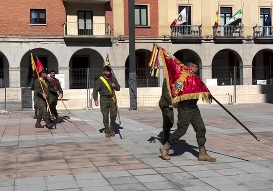 La plaza de España de Don Benito, preparada para la jura de bandera de personal civil