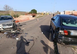 Colisión múltiple en la carretera Don Benito - Villanueva