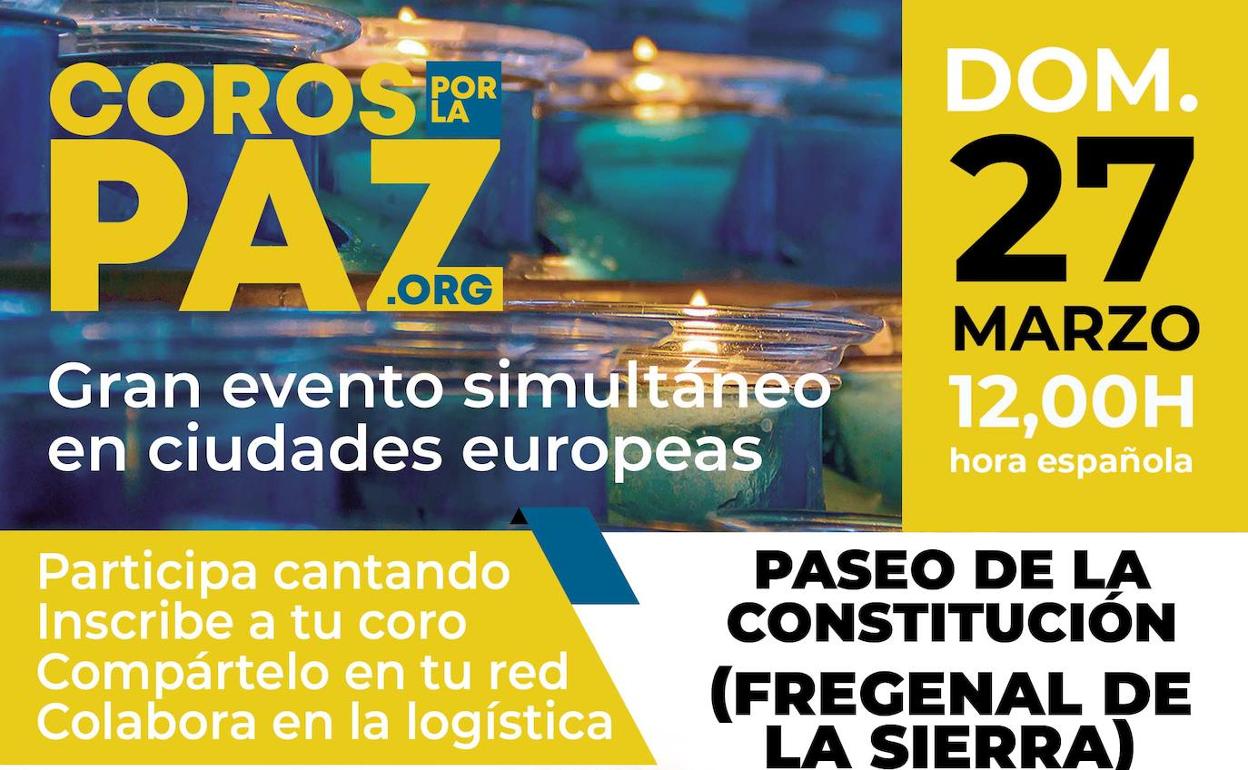 La Coral Frexnense se une a cientos de coros para cantar juntos a la paz a mediodía del domingo 27