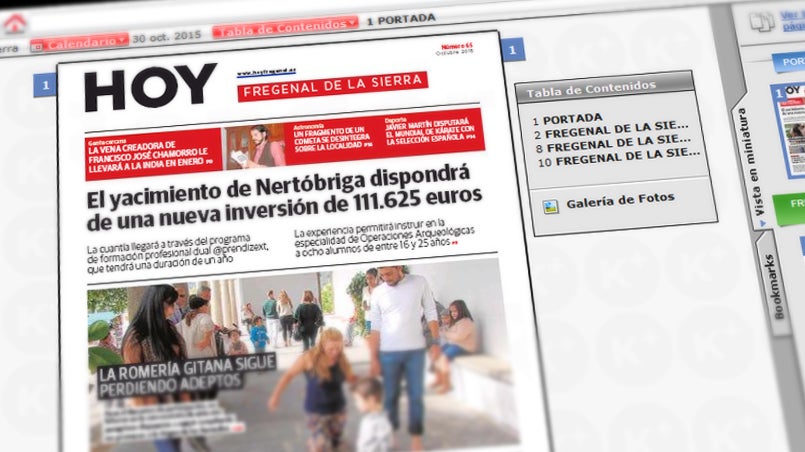El periódico HOY Fregenal disponible en la nueva plataforma de Kiosko y Más