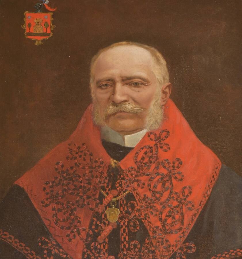 Retrato de Ventura Camacho Carbajo en la Galería de Hombres Ilustres de Fregenal.