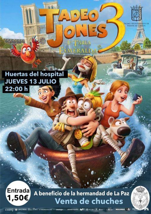 El jueves vuelve el cine de verano con Tadeo Jones 3