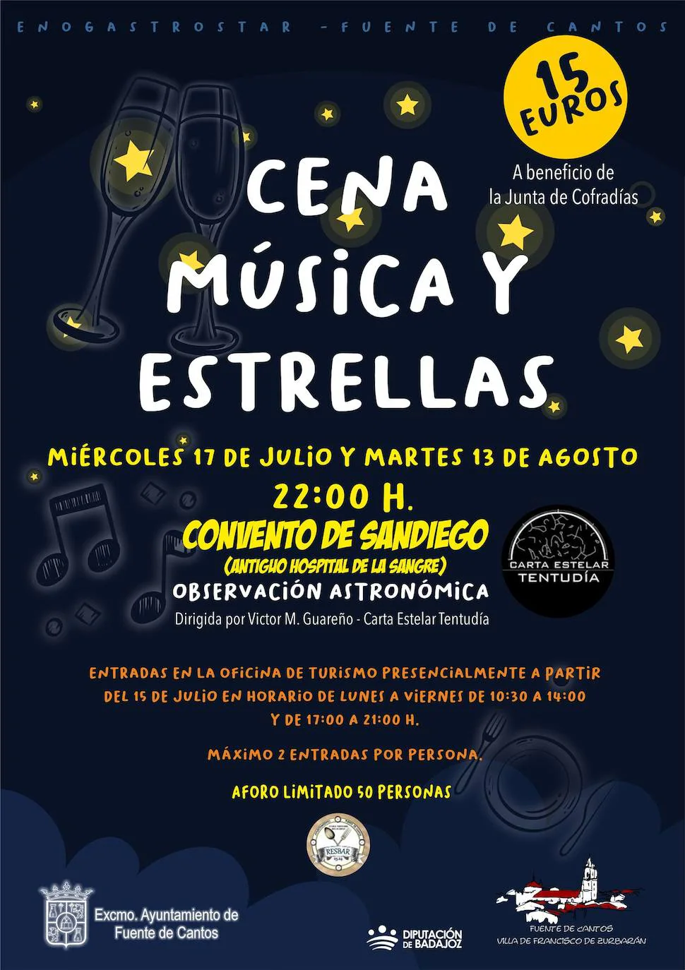 Vuelve Cena, Música y Estrellas con un día más