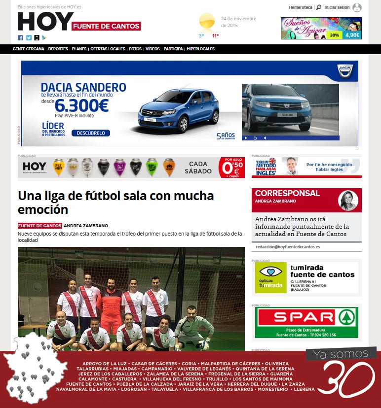 HOY Fuente de Cantos renueva su web
