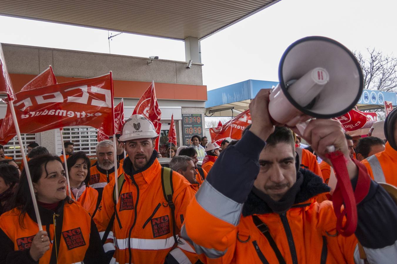 Protesta de los mineros de Aguablanca. 