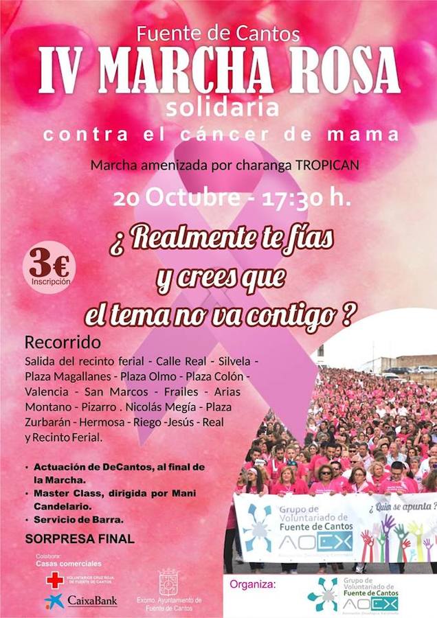 La sección de Fuente de Cantos de la Aoex prepara la Marcha Rosa contra el cáncer de mama