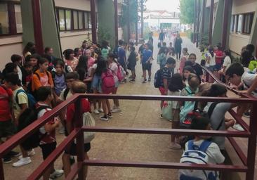 Primer día de escuela en el CEIP San Gregorio.
