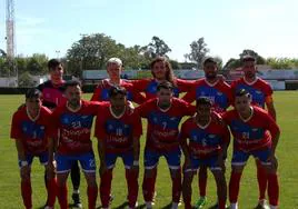 Marco, Andrey, Gerardo, Vasquez, y José Toledo. Agachados: Alejandro, Antonio, Santi, Moro, Seba, y Patri.