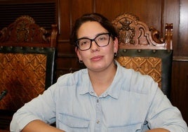 Marina Agraz, ayer en el Pleno municipal.
