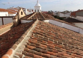 Aspecto del estado actual de la cubierta de la iglesia de San Gregorio, en Guareña.