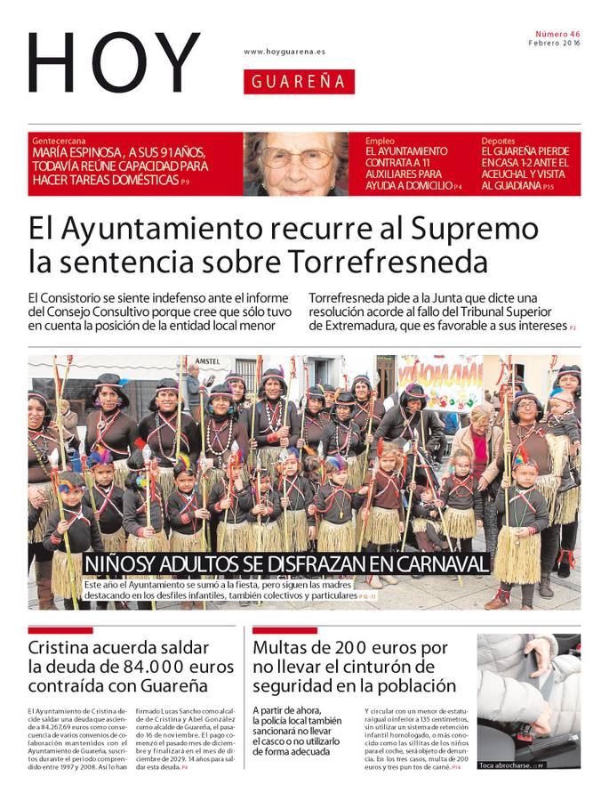 HOY sale la tirada 46 del HOY Guareña