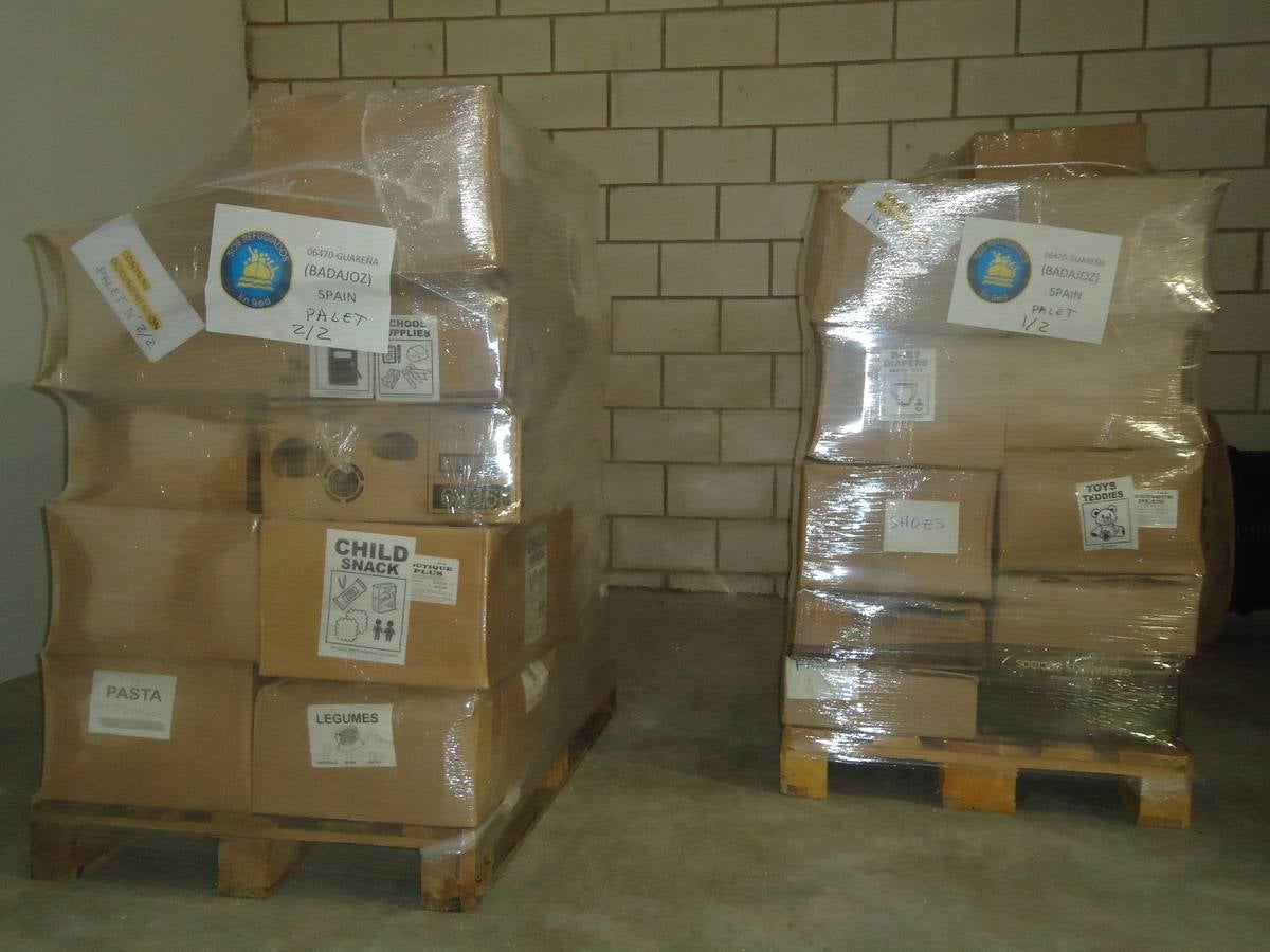 400 kilos de alimentos salen de Guareña hacia los refugiados