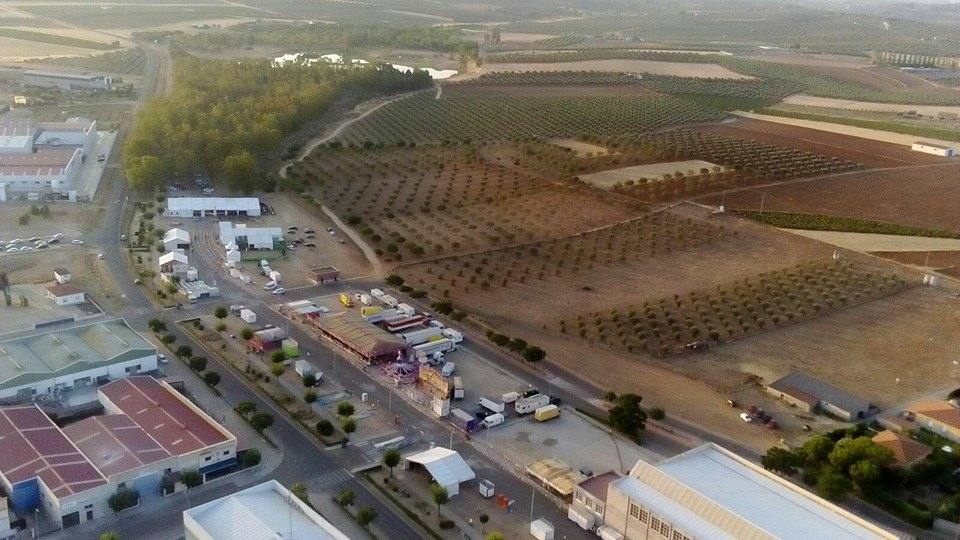 La feria de Guareña a vista de pájaro.