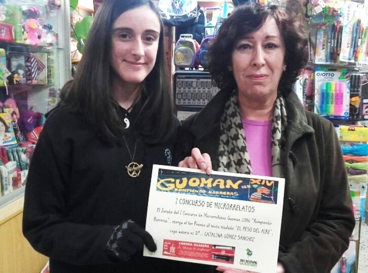 Catalina Gómez ganadora del I Concurso de Microrrelatos del Guoman