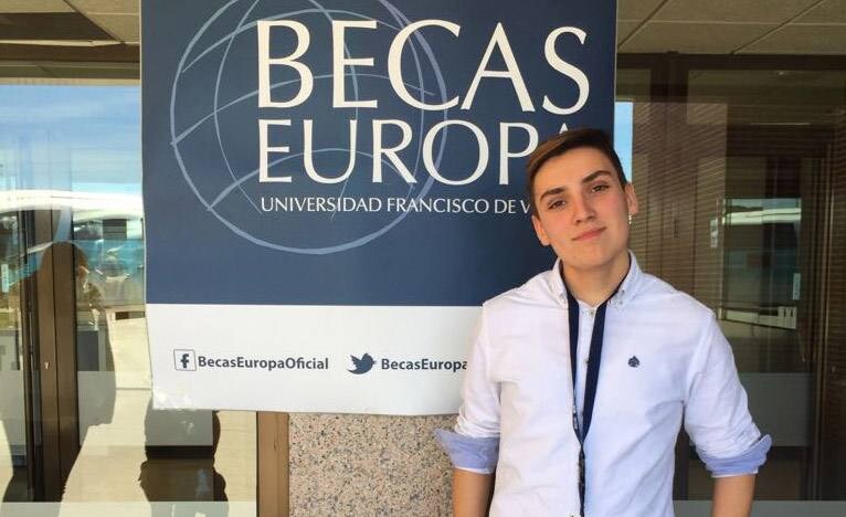 Alberto Gómez Navarro finalista de las Becas Europa, alumno de 2º de Bachillerato del IES 'Eugenio Frutos'. Foto cedida.