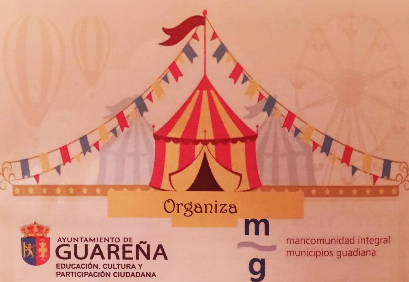 Dibujo del díptico informativo del Festival circense.