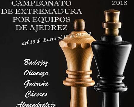 Parte del cartel anunciador del torneo regional de ajedrez por equipos.