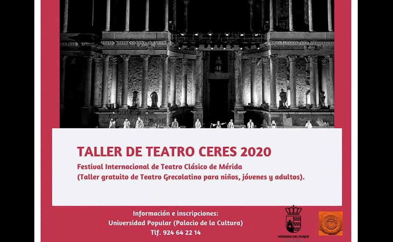 El Ayuntamiento de Herrera del Duque organiza un taller gratuito de teatro grecolatino