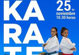 Cartel promocional del campeonato de karate