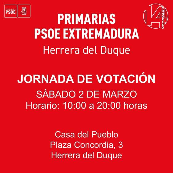 Jornada de Votación para la Secretaría General del PSOE de Extremadura