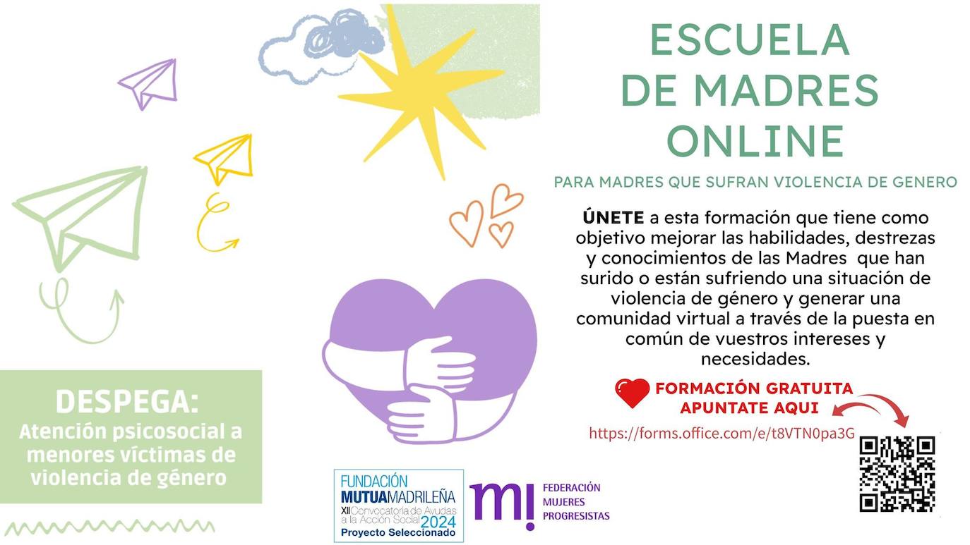 Formación online escuela de madres dirigida a mujeres que hayan sufrido Violencia de Género