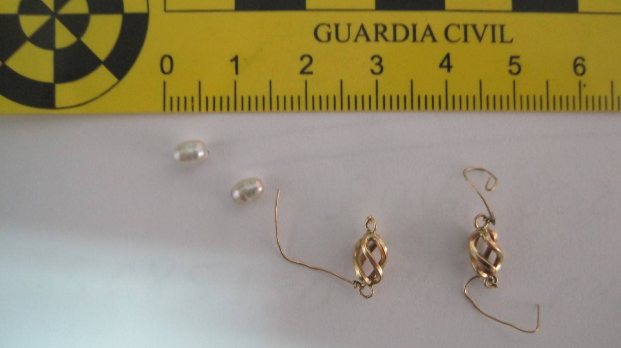 Detalle de una de las joyas recuperadas. 