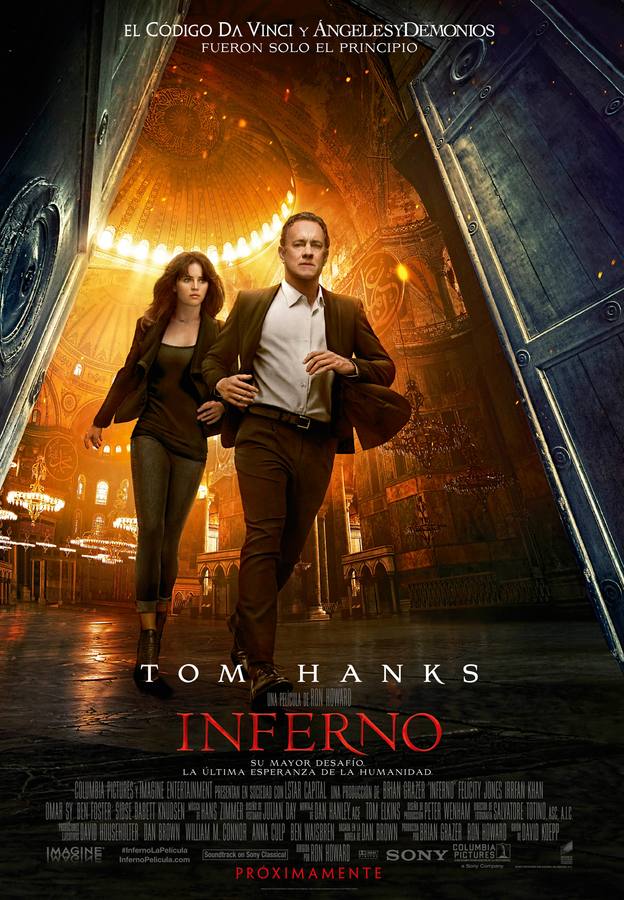 “Inferno” de Tom Hanks este fin de semana en el Cine Municipal
