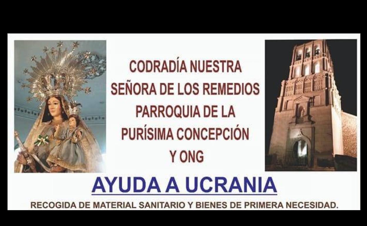 La Parroquia también se suma colaborando con Ucrania con diferentes iniciativas