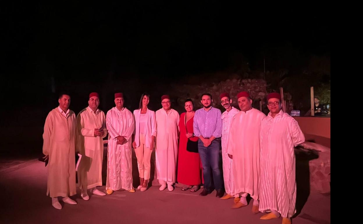 Secretaria general de Cultura, Alcalde de Hornachos, concejala de Festejos y Orquesta Andalusí del Mediterráneo 