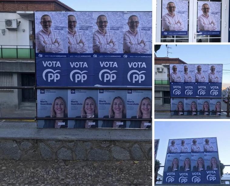 El Partido Popular arranca la campaña con la pegada de carteles y un mensaje «de escuchar a los vecinos»