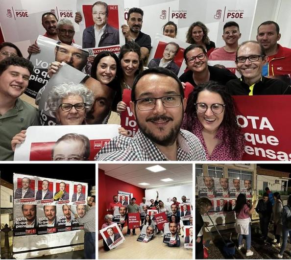 Arranca la pegada de carteles y la Agrupación Local Socialista afirma que esto es «la mejor manifestación de libertad democrática»