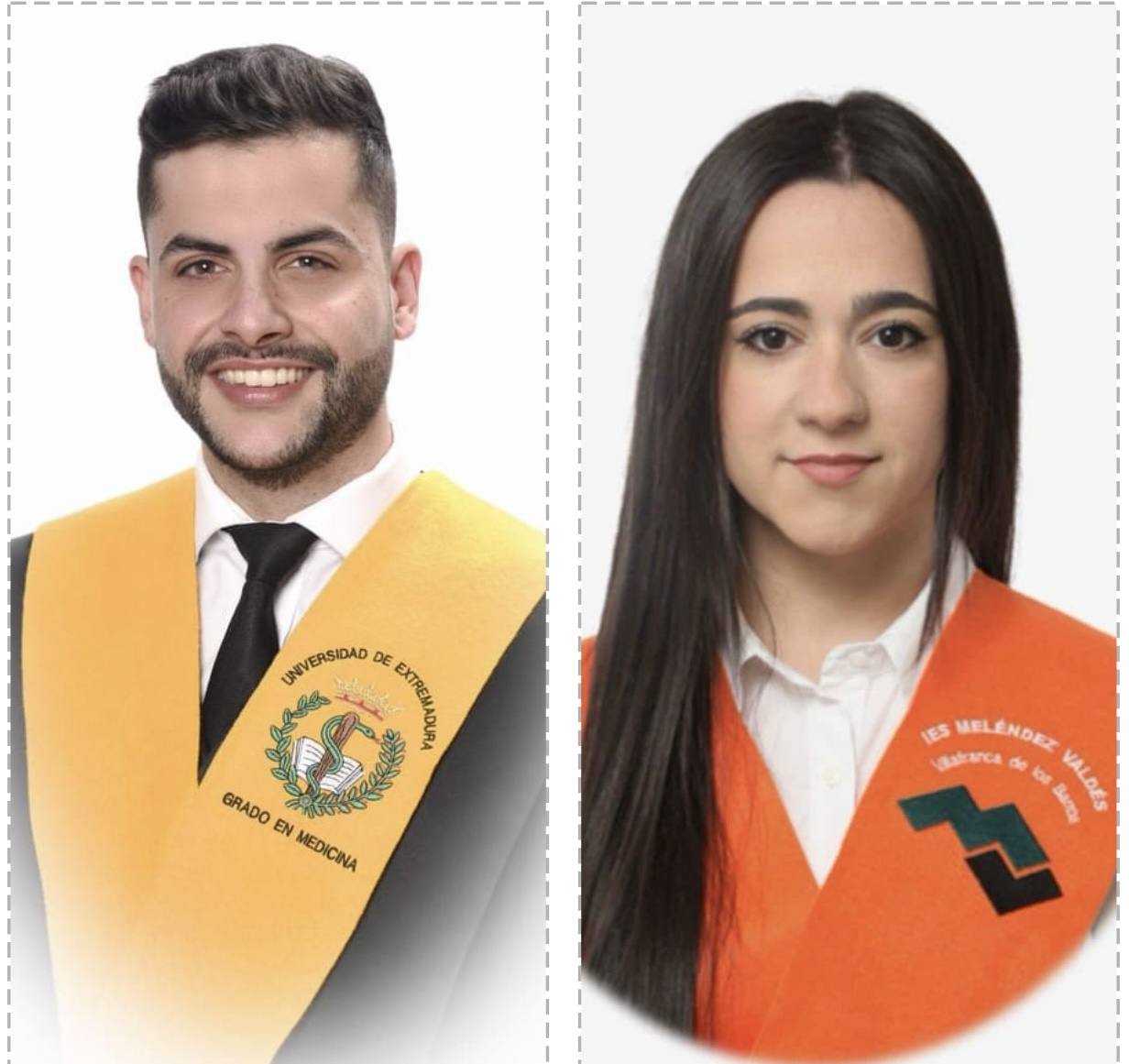 Alberto Márquez e Isabel Cáceres «Premios Municipales al Rendimiento Académico» modalidad «Estudios Universitarios y FP Grado Superior»