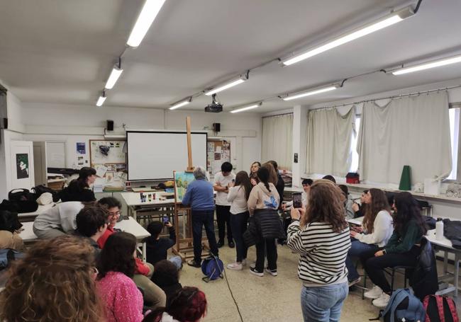 Demostración Pedro Castaño y alumnado