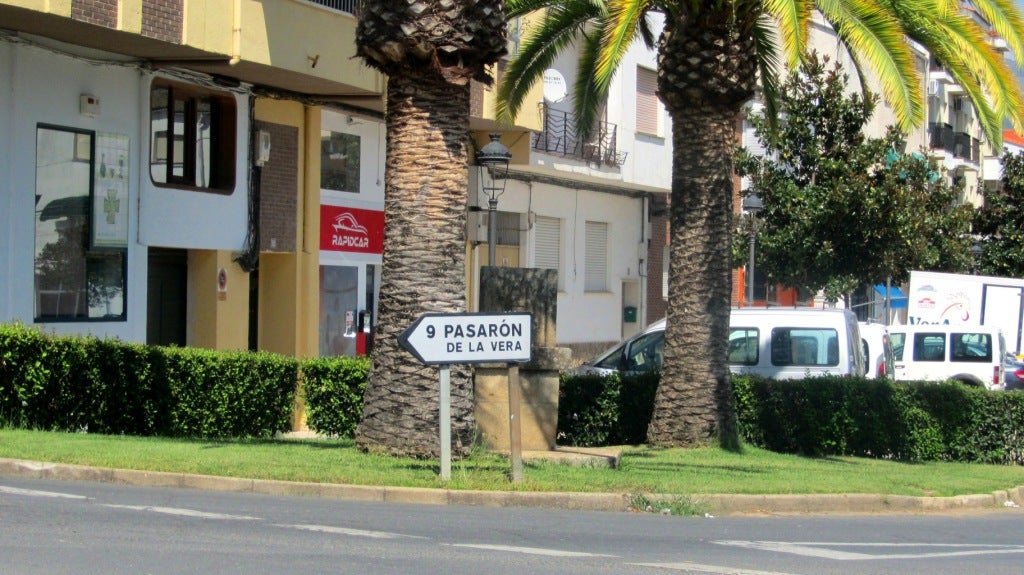 Kilómetro cero de la CC-31.3, Jaraíz-Pasarón.