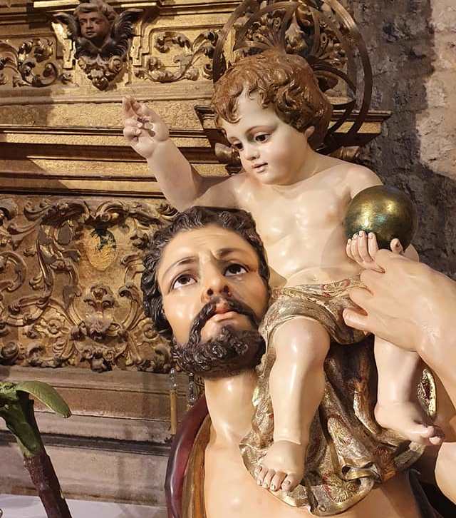 La imangen en la iglesia de San Miguel.