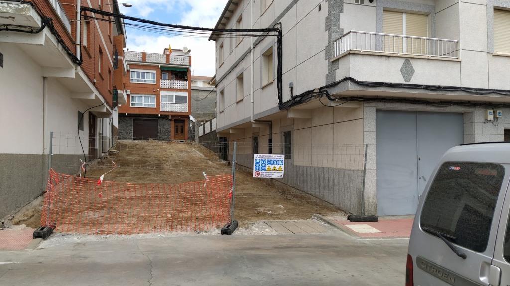 Obras en la calle Matadero. 