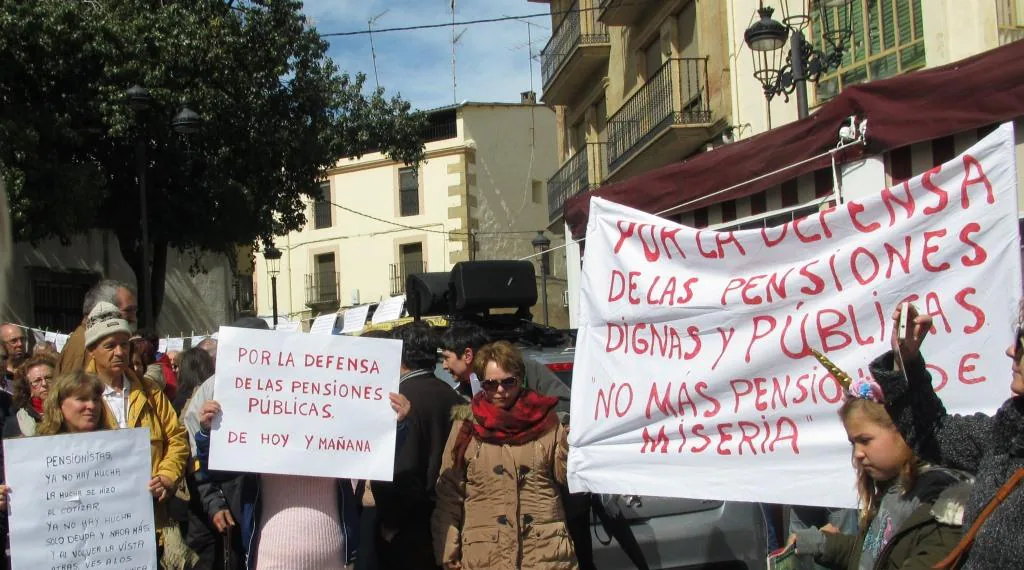 Una concentración en Jaraíz en defensa de las pensiones públicas. 