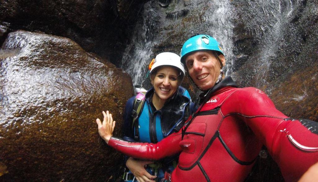 Mónica Gómez y Daniel Jiménez, deportistas de alto rendimiento en 'descenso de barrancos'