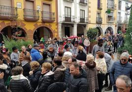 Los Jarentinos animando la Plaza Mayor, el año pasado.