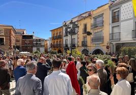 Bendición de ramos y palmas el pasado año, en la plaza Mayor.