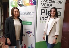 Beatriz Calle Opazo y Noelia Mateos Labrador, gestoras del proyecto 'Abanicos de Colores'.