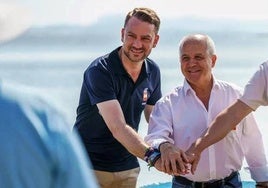 Luis Miguel Núñez y Antonio Moreno durante el anuncio de la designación de Jaraíz para acoger en 2026 la Copa de España.