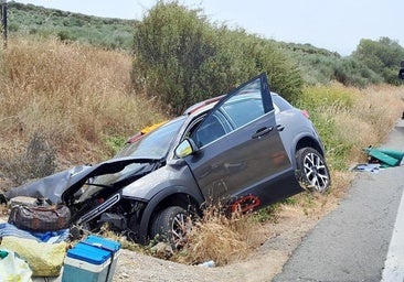Salida de vía con heridos y un atrapado cerca de Jaraíz