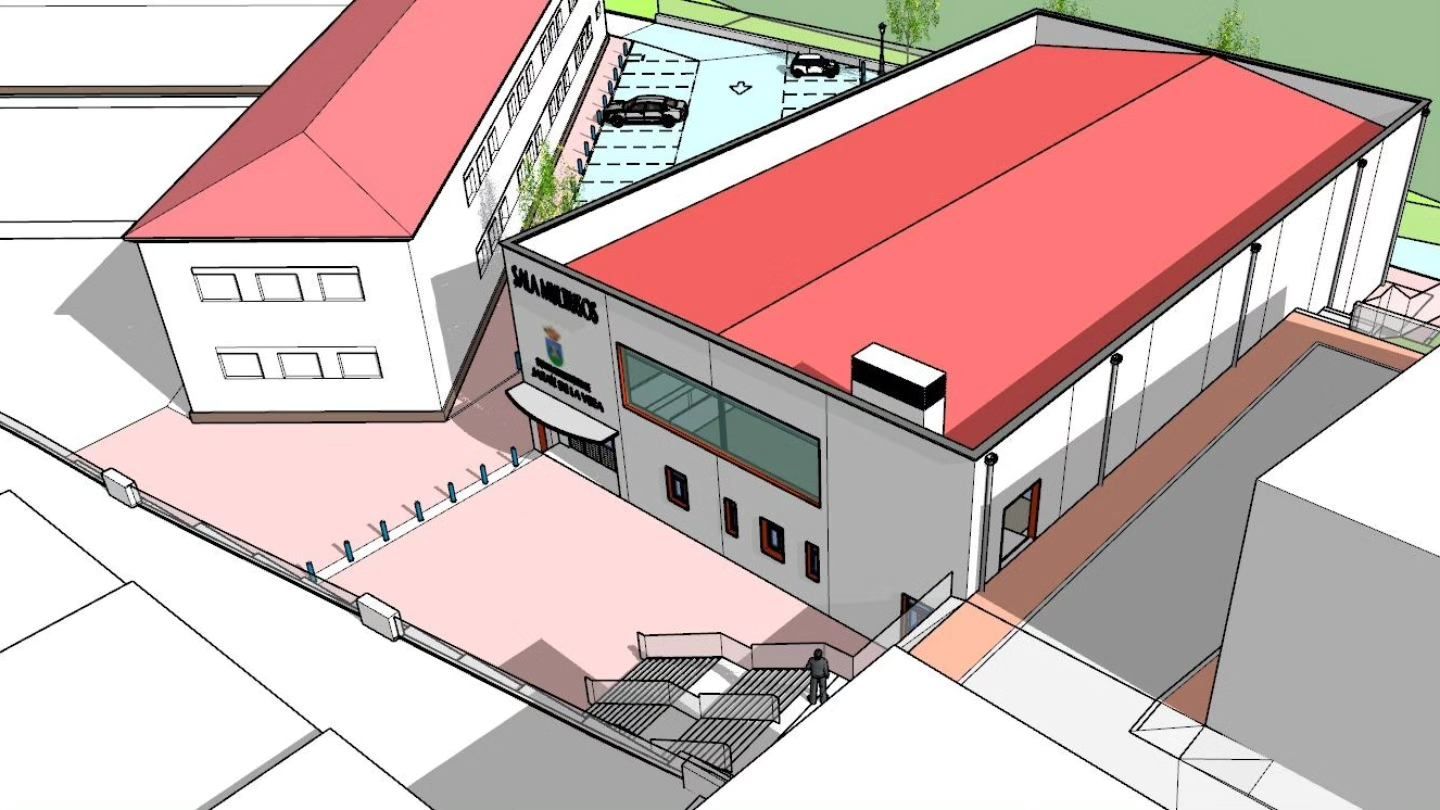 Diseño de la nave o sala multiuso del César Carlos I.