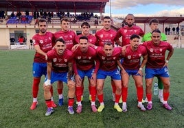 El Jaraíz posando en los minutos previos al inicio del partido contra el Pueblonuevo.