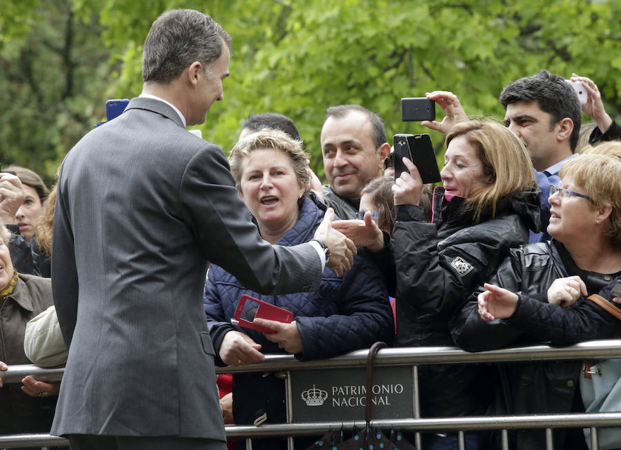 El Rey, a su llegada a Yuste. EFE