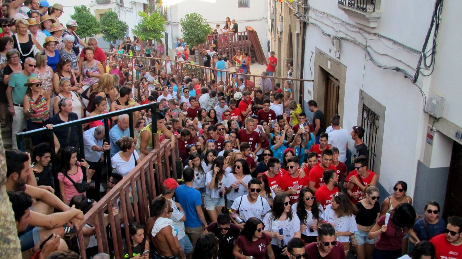 Pasacalle del último encierro de este sábado.