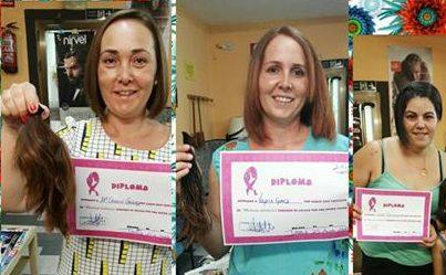 Las tres últimas donantes en la peluquería jaraiceña.