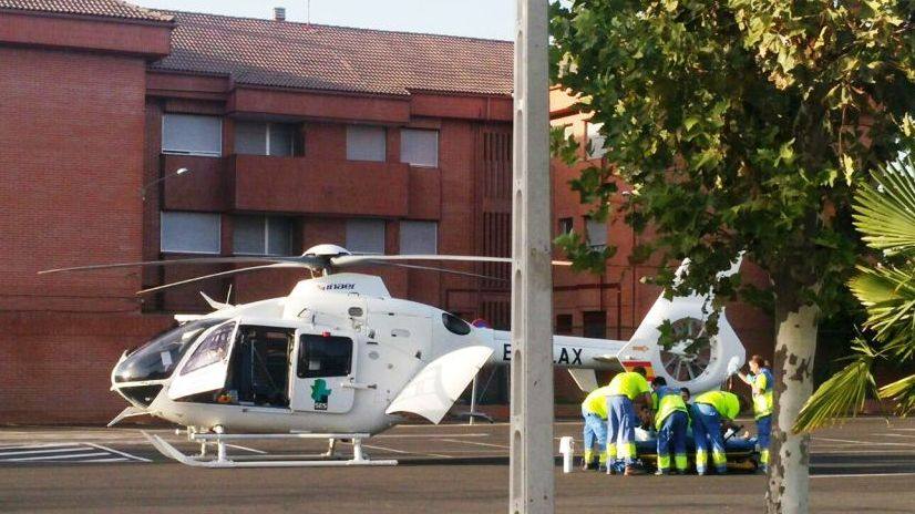 Traslado en helicóptero del SES.